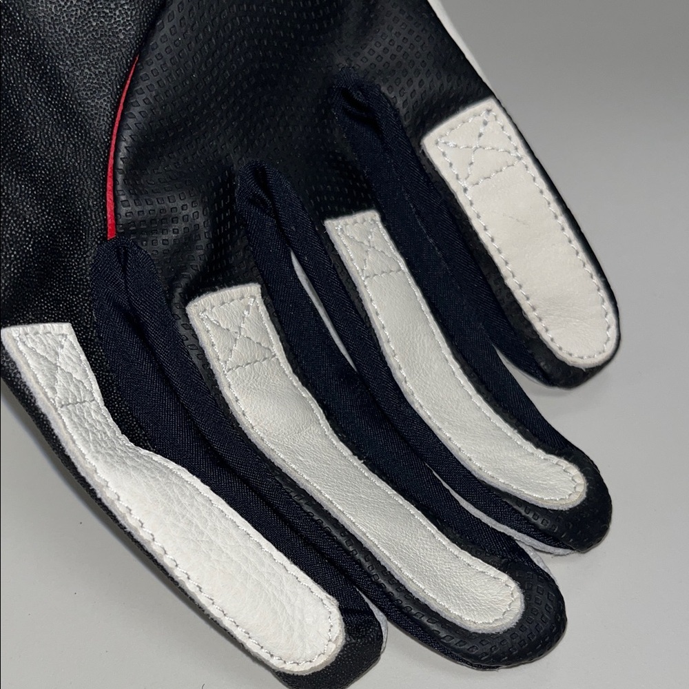 Python Partial Leather Black & White Padded Hand … - image 7